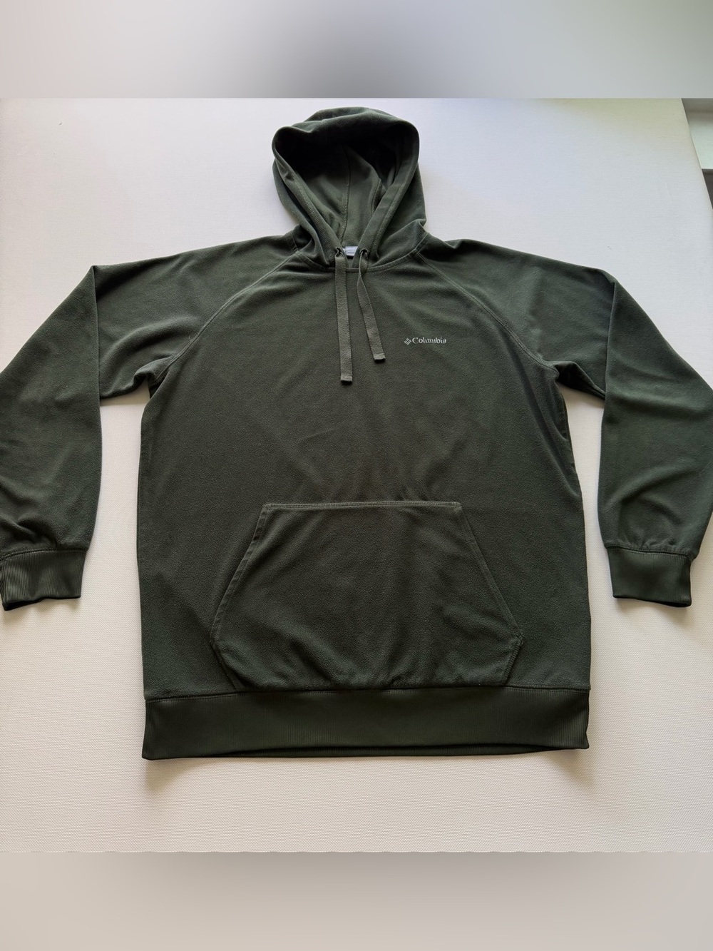Columbia Men's Olive Hoodie Fleece Pullover L